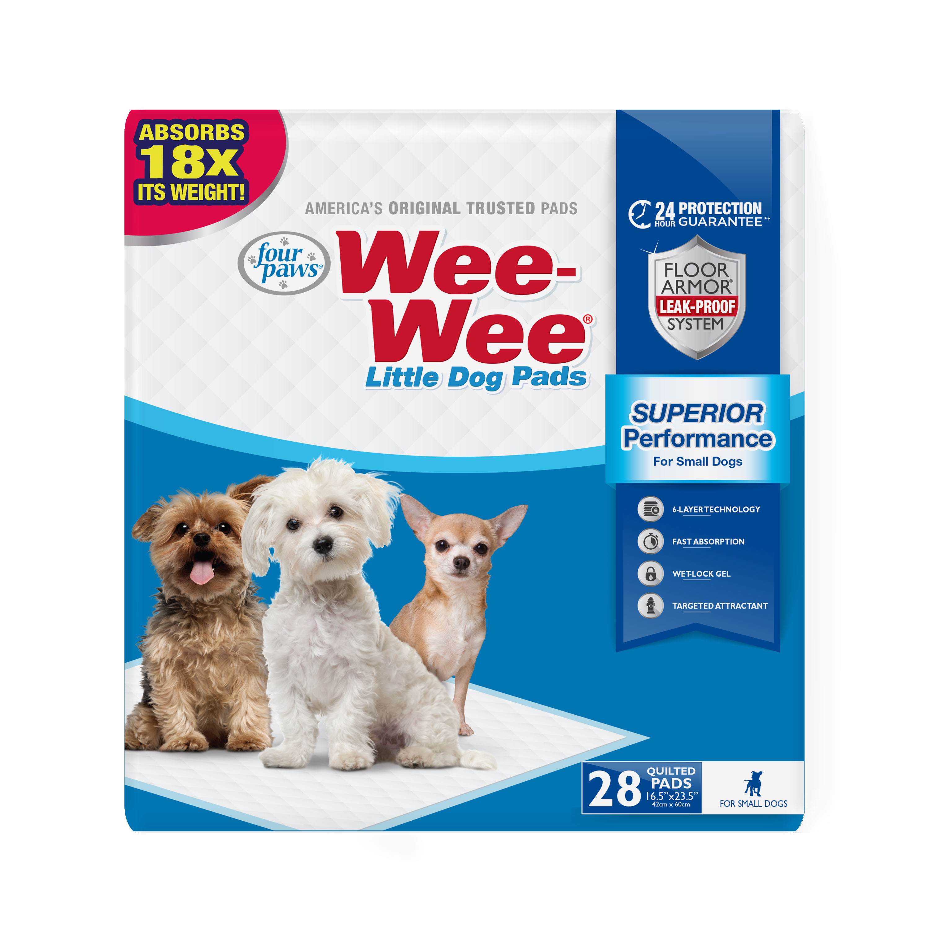 045663016289_Four Paws_Wee Wee Little 28ct_InPackagingFront