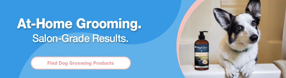 find dog grooming products banner