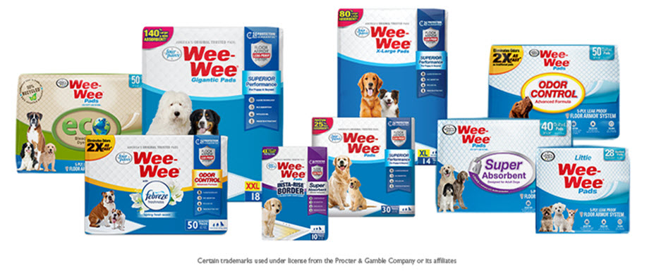 Four Paws X-Large Wee Wee Pads - 40 Pack