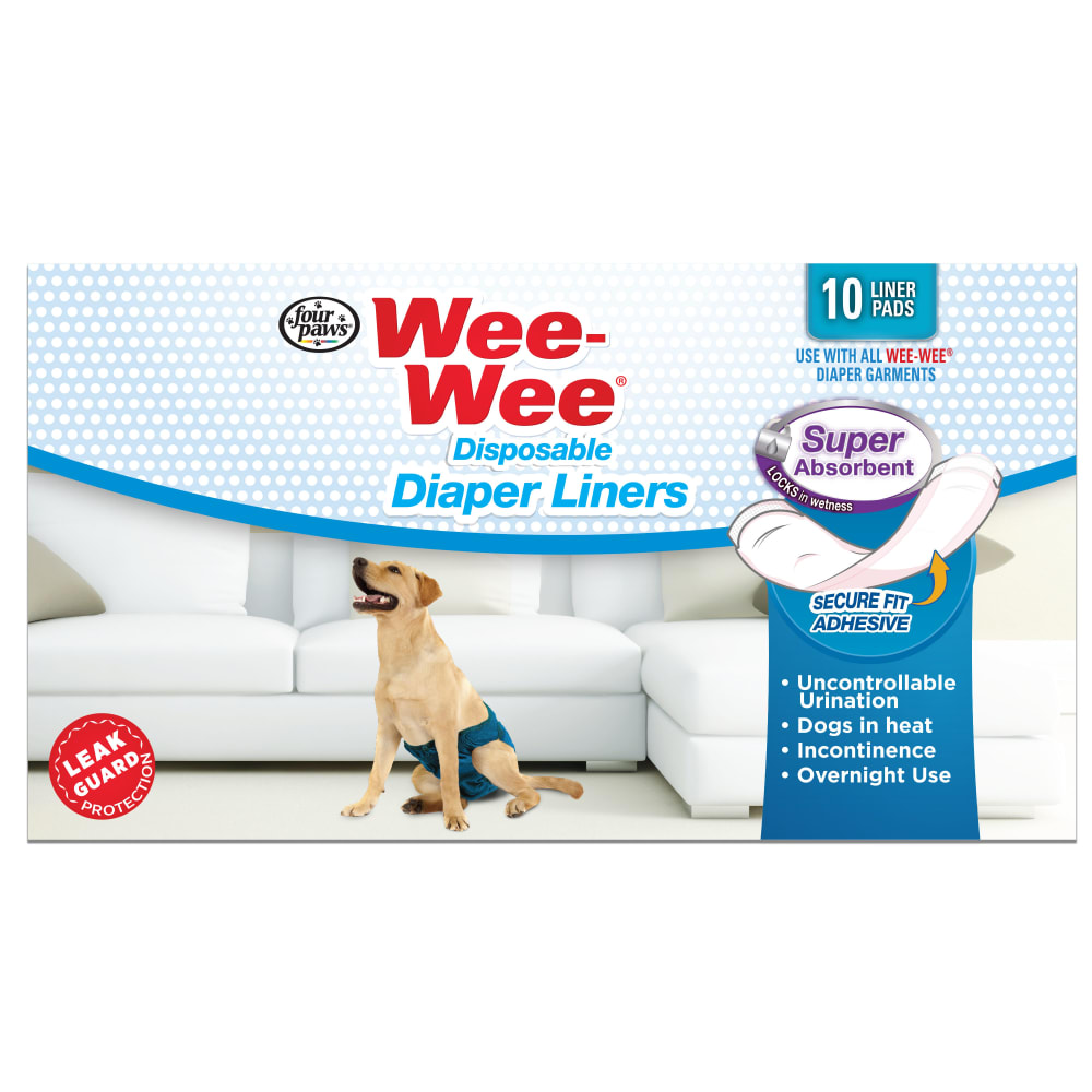 Front view of Fp Wee Wee Disposable Diaper Liners 10pk in packaging