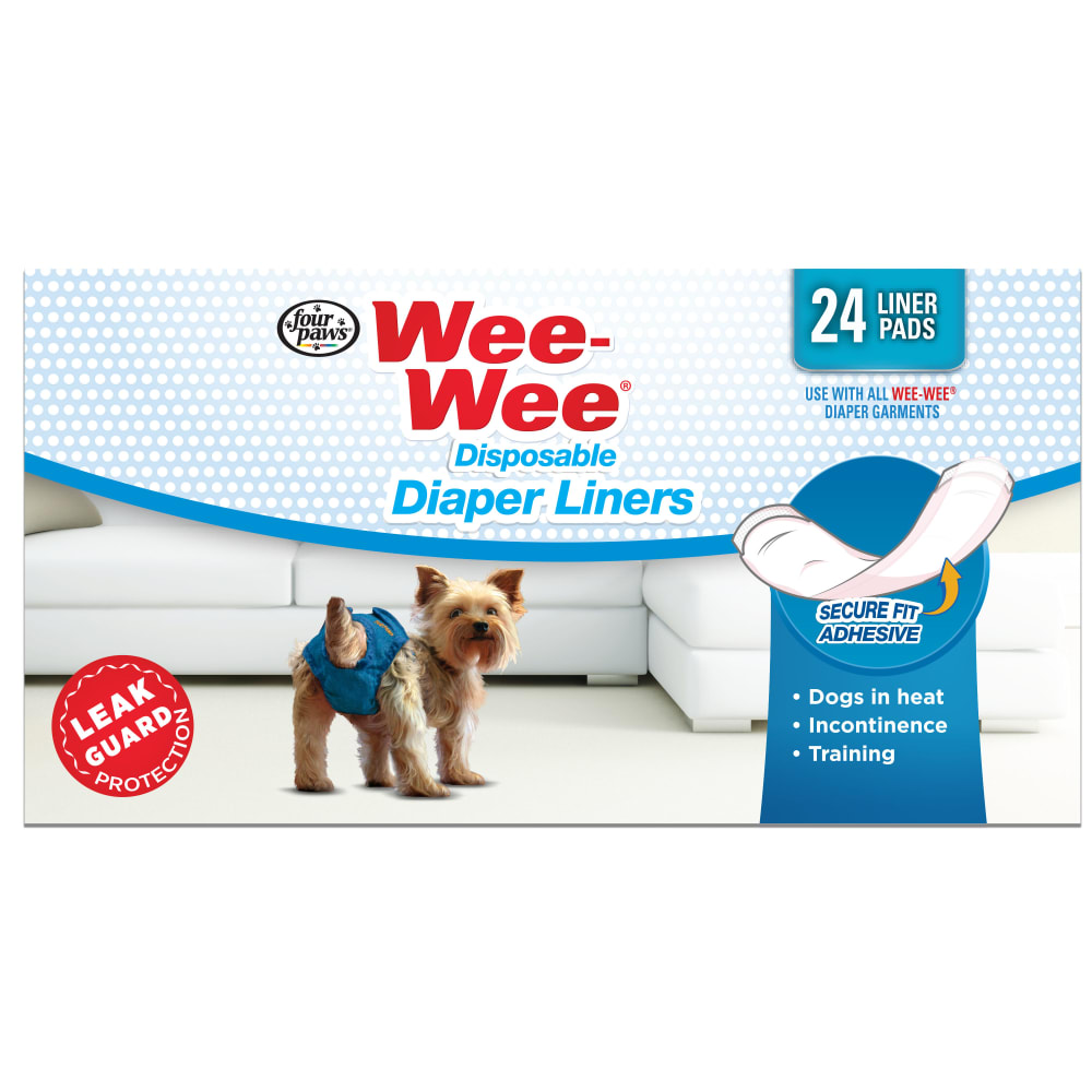Front view of Fp Wee Wee Diaper Garment Pads 24pk in packaging