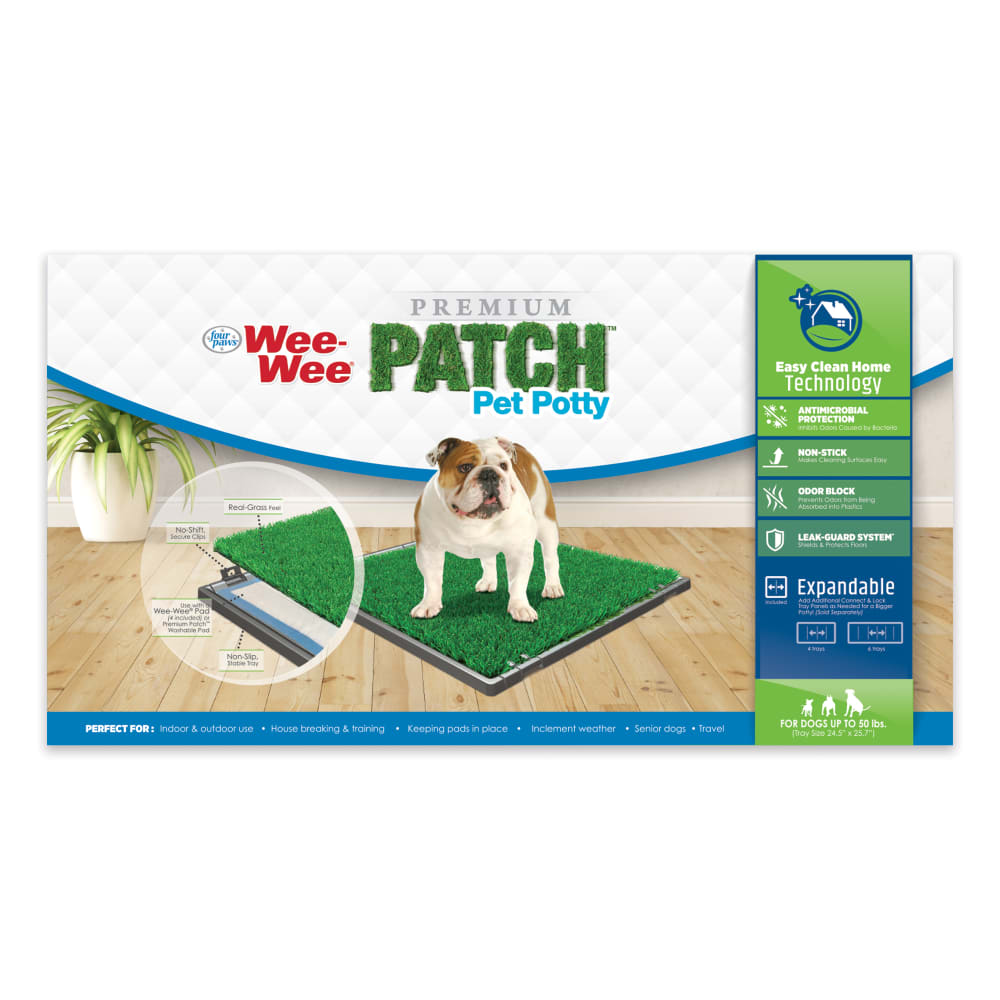 Front view of Four Paws Wee Wee Premium Patch Pet Potty Inpackagingfronthero in packaging