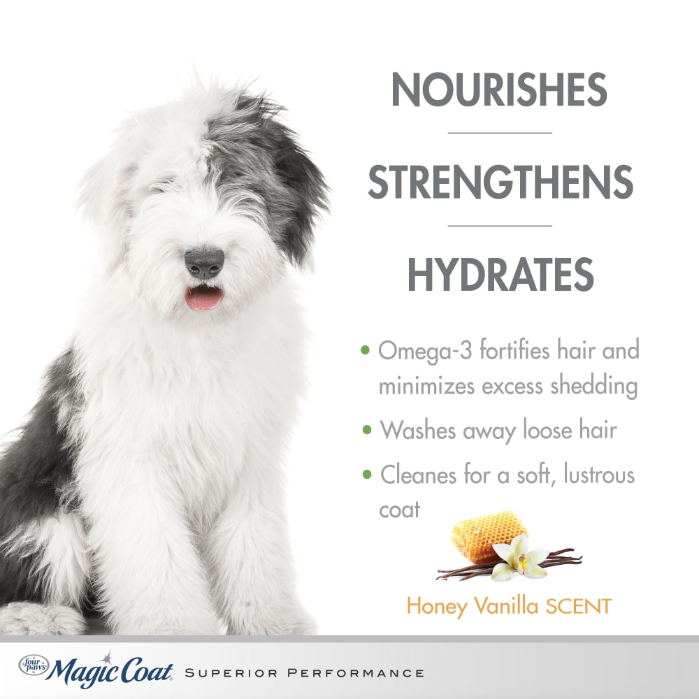 Four Paws 32oz Reduces Shedding Shampoo features and benefits