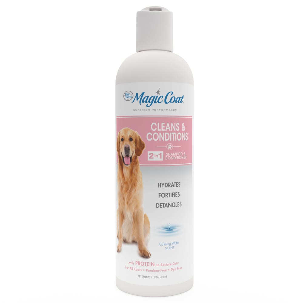 Front view of Four Paws Mc 2in1 Shampoo 16oz in packaging