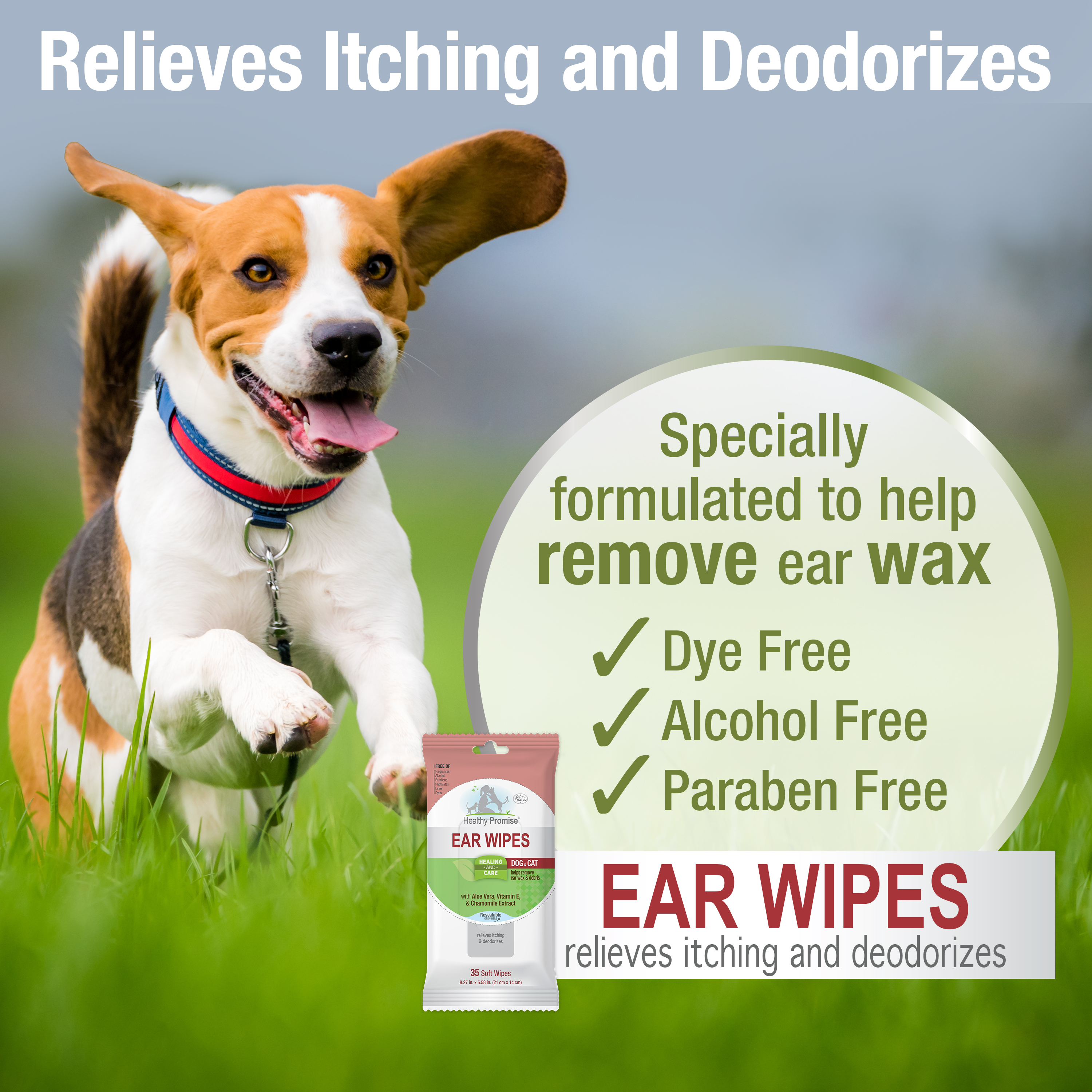 045663976255_Four Paws_Healthy Promise Ear Wipes_FeaturesBenefits
