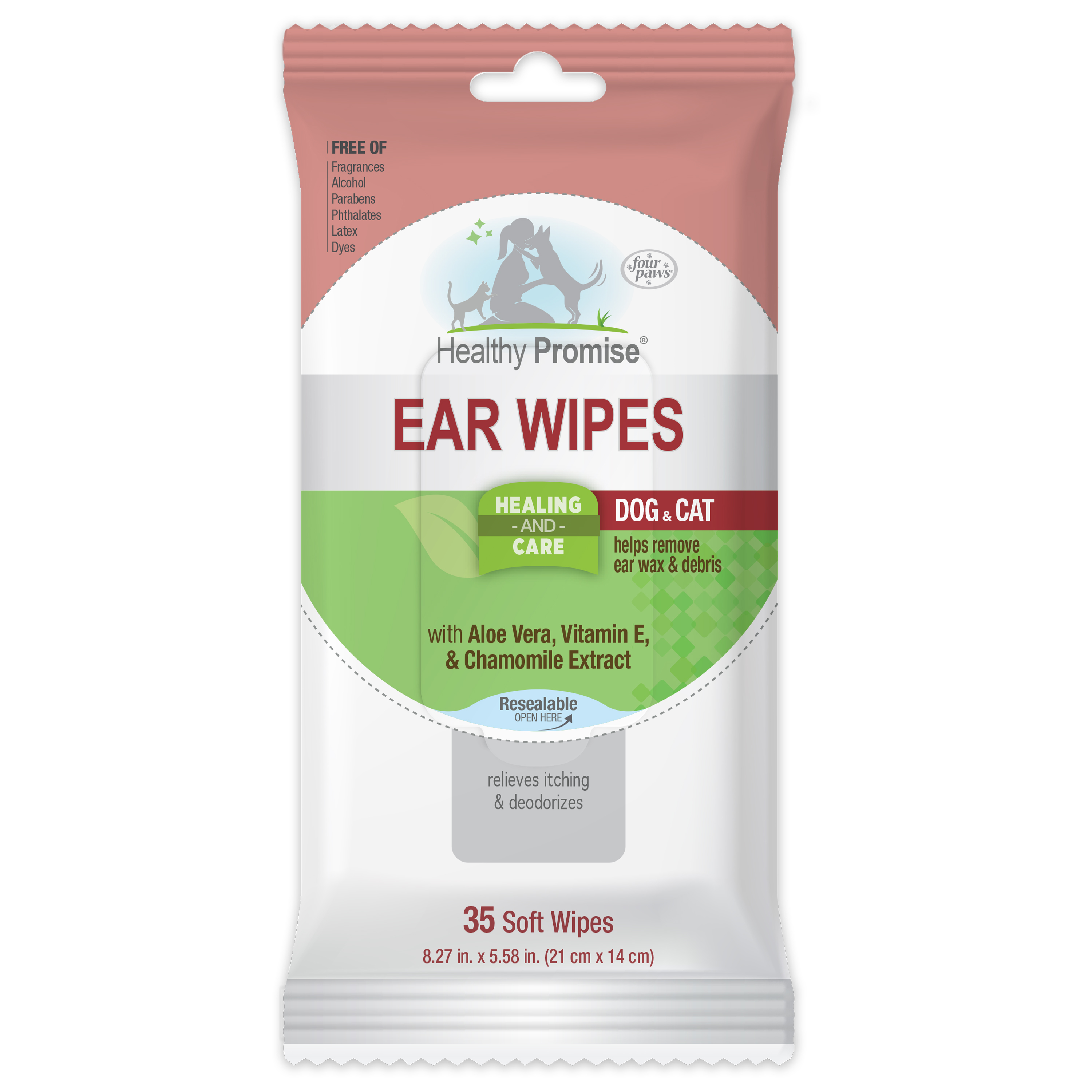 Four Paws Healthy Promise Ear Wipes In Packaging Front