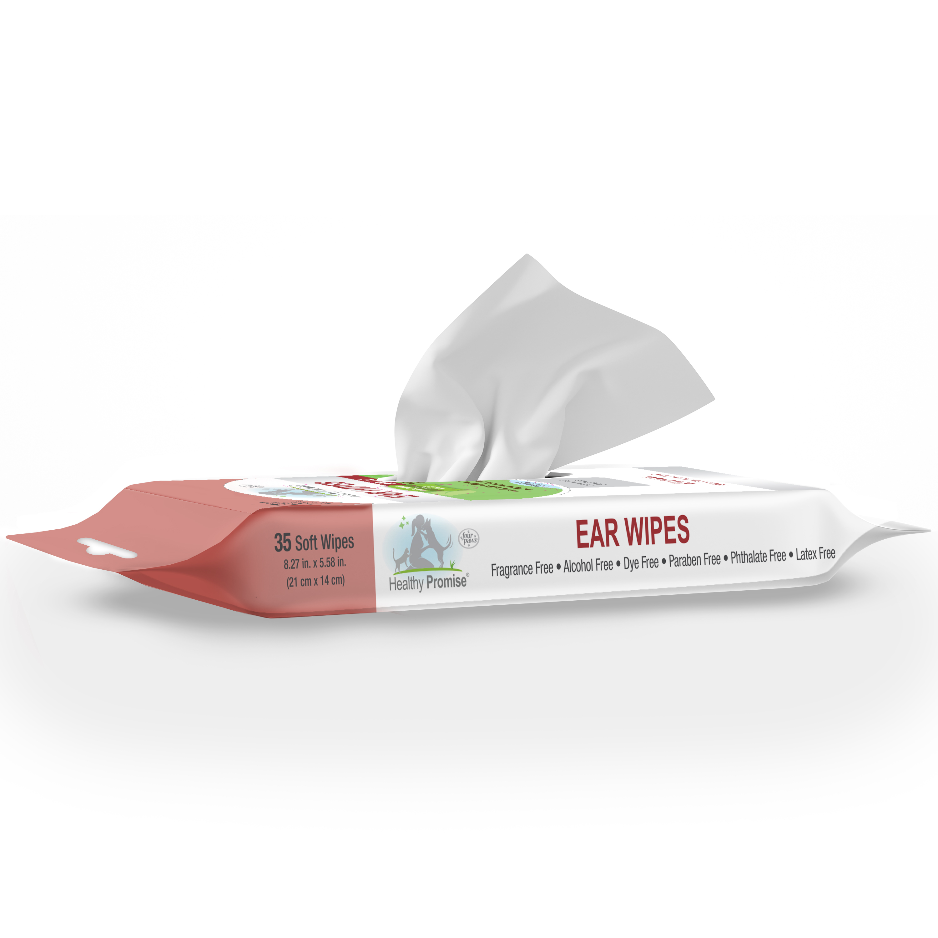 Four Paws Healthy Promise Ear Wipes In Packaging Side