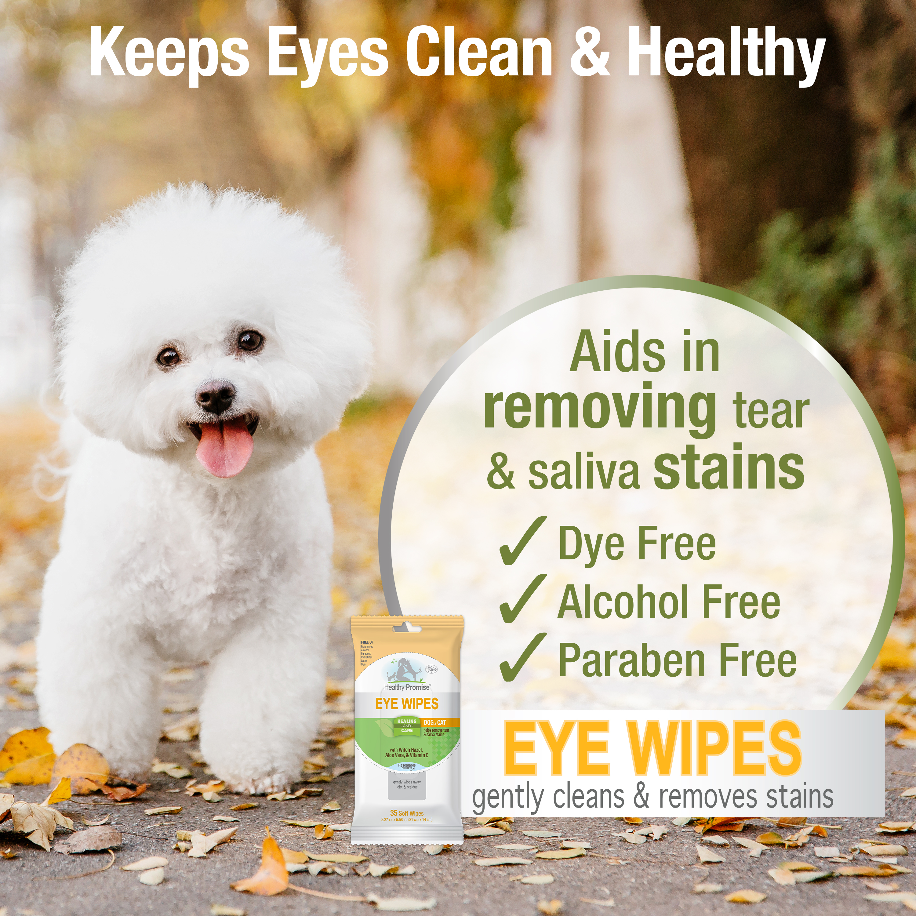Four Paws Healthy Promise Eye Wipes Features Benefits