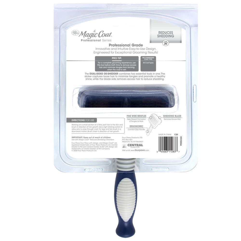 Magic Coat Professional Series Dual Sided Dog Deshedder Four Paws