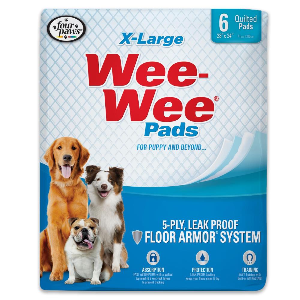 045663016463_four-paws_four-paws-wee-wee-puppy-pee-pads-6-count-extra-large_inpackagingfront